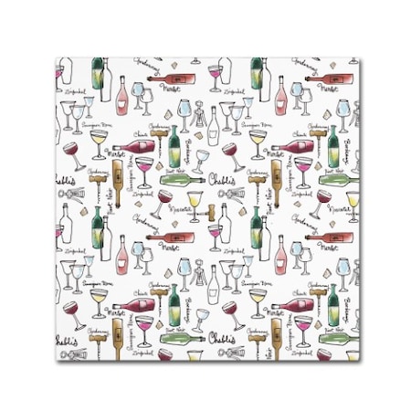 Fiona Stokes-Gilbert 'Taste Of Wine 1' Canvas Art,18x18